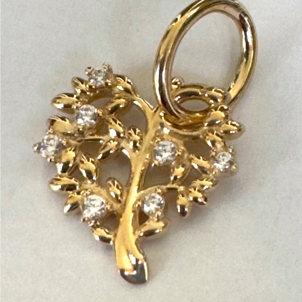 NEW❗️Pandora 14K Sparkling Heart & Family Tree Dangle Charm 752604C01 - Picture 2 of 6